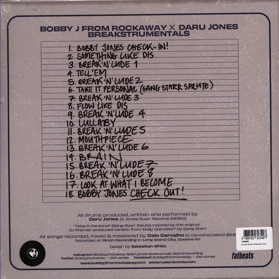 Bobby J From Rockaway X Daru Jones – One Mic &amp; Drum - Breakstrumentals