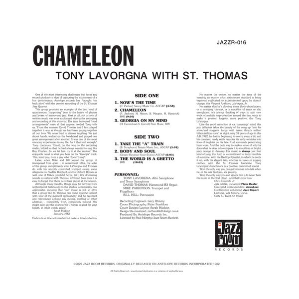 Tony Lavorgna And The St. Thomas Jazz Quartet – Chameleon