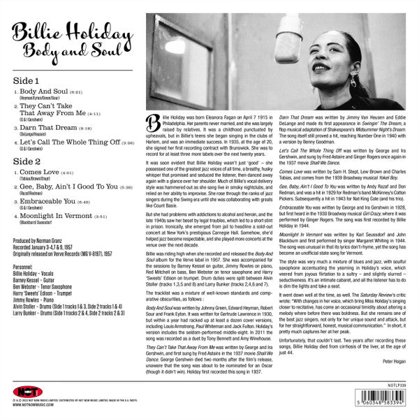 Billie Holiday – Body And Soul