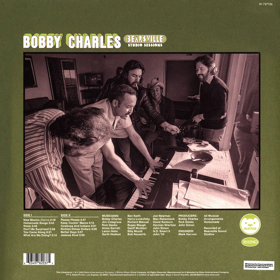 Bobby Charles – Bearsville Studio Sessions